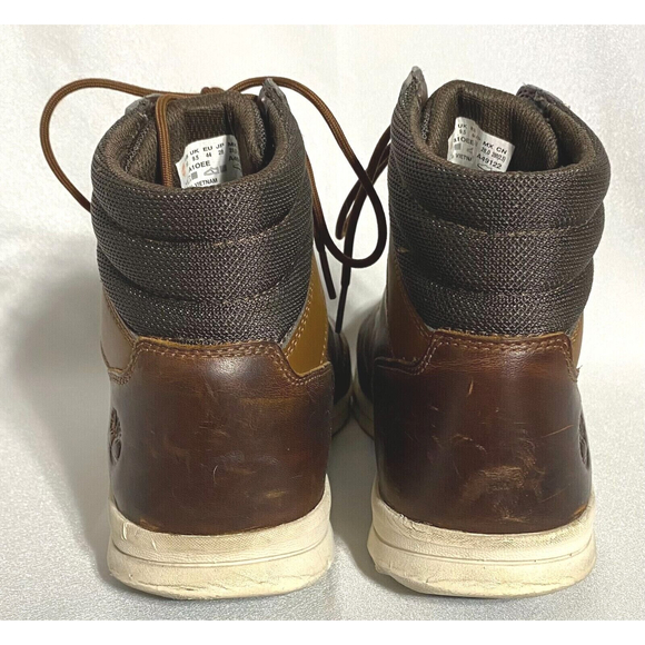 Timberland Rugged Defender ReBOTL Brown Leather Ankle Boots Size 10 Waterproof